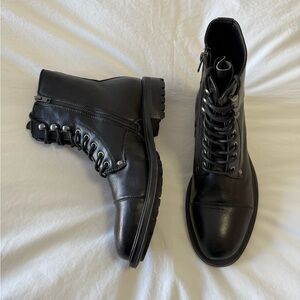 J75 Jump | Men’s US 9 | Black Cylinder Leather Motorcycle Boots | Grunge